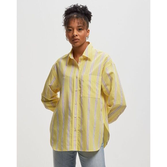 Closed NWT Button Down Shirt with Pocket in Yellow Orchid Size S - Picture 3 of 10